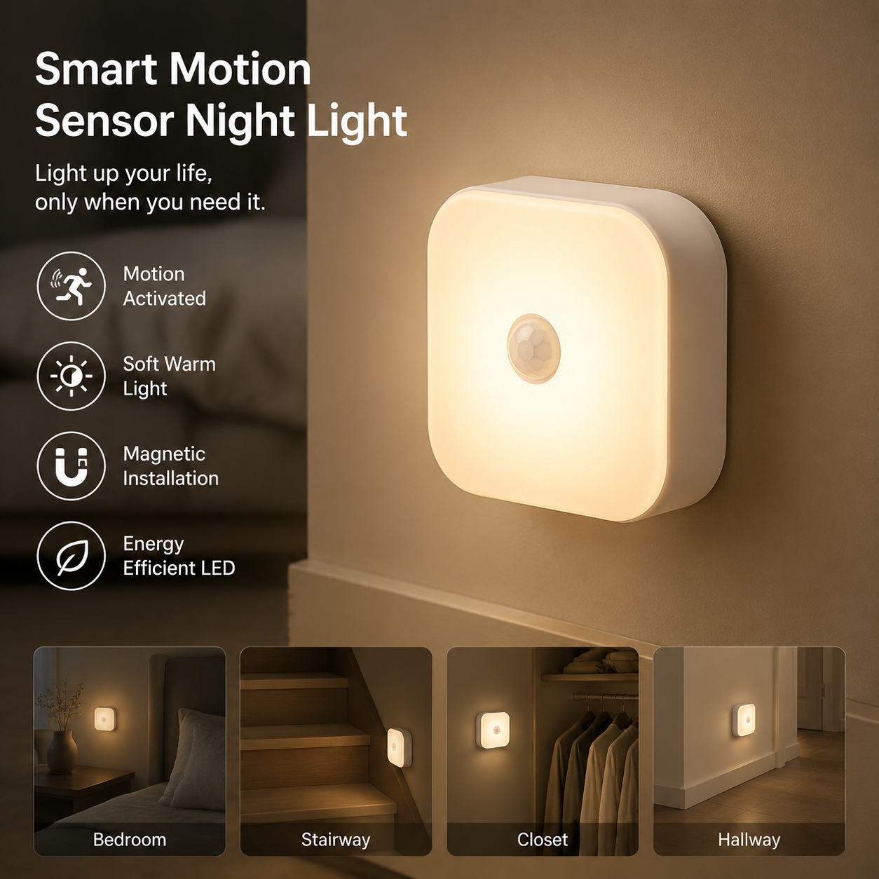Objectmonday® Smart Motion Sensor Night Light