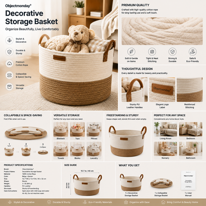 Objectmonday® Decorative Storage Basket