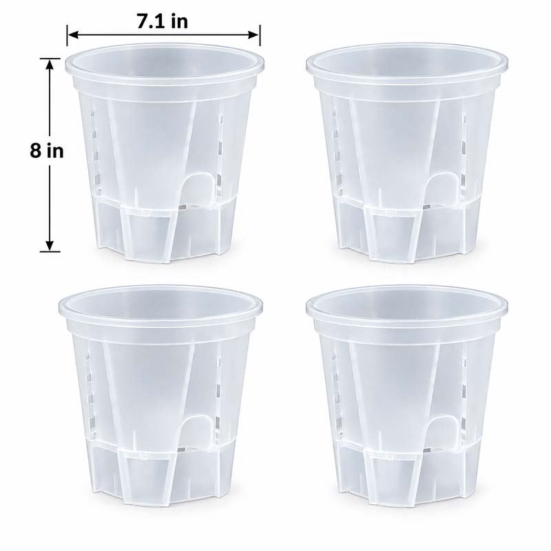 Self-Watering Plant Pots with Drainage – Indoor Planter Set with Water Reservoir, 7 Inch Set of 4 or 8 Inch Set of 3
