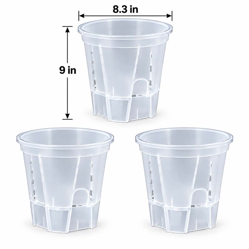 Self-Watering Plant Pots with Drainage – Indoor Planter Set with Water Reservoir, 7 Inch Set of 4 or 8 Inch Set of 3