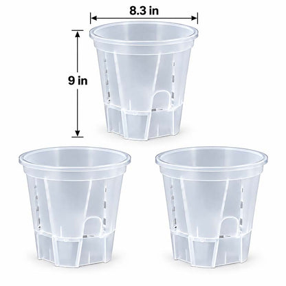 Self-Watering Plant Pots with Drainage – Indoor Planter Set with Water Reservoir, 7 Inch Set of 4 or 8 Inch Set of 3