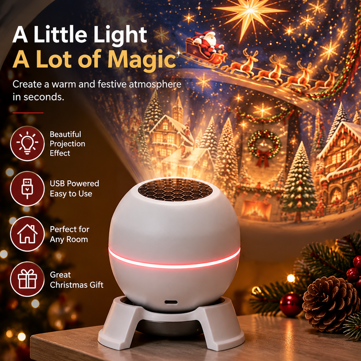 Official U.S. Store | 🎅🎁🎄  Smart Holographic Projector – HD Dynamic 5D