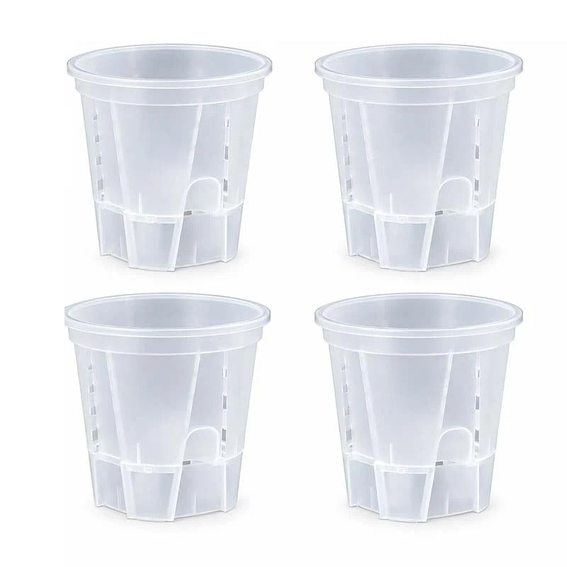 Self-Watering Plant Pots with Drainage – Indoor Planter Set with Water Reservoir, 7 Inch Set of 4 or 8 Inch Set of 3