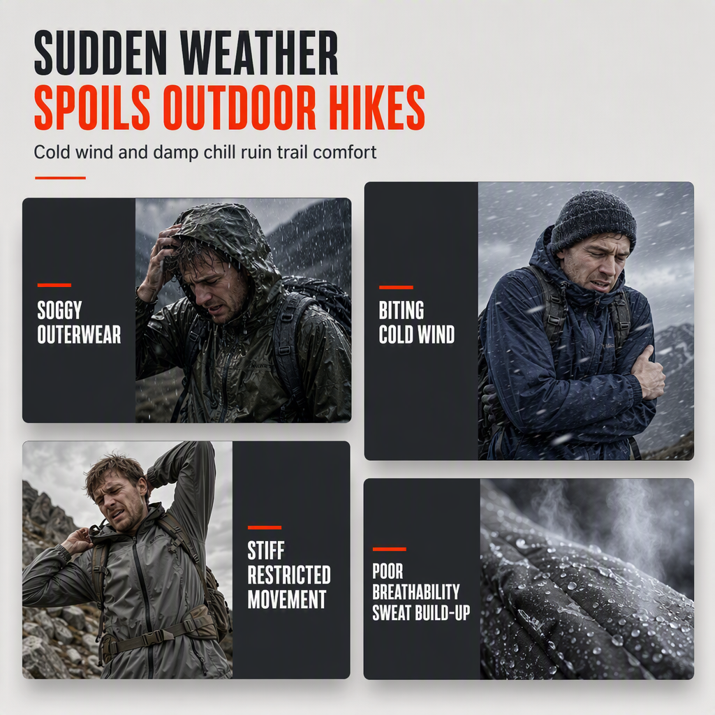 ⏳LAST DAY SALE ONLY $ 55.99!!🍁🧥 Men's Outdoor Windbreaker with Detachable Hood