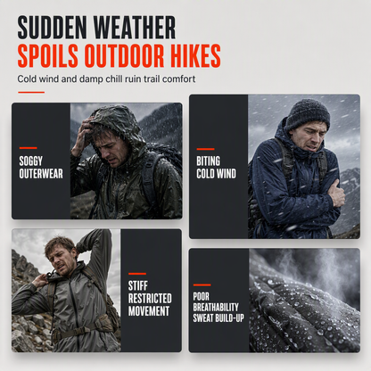 ⏳LAST DAY SALE ONLY $ 55.99!!🍁🧥 Men's Outdoor Windbreaker with Detachable Hood