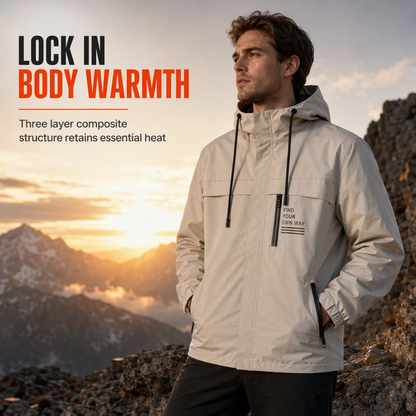 ⏳LAST DAY SALE ONLY $ 55.99!!🍁🧥 Men's Outdoor Windbreaker with Detachable Hood