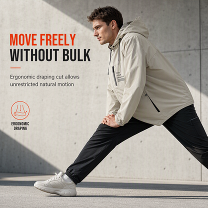 ⏳LAST DAY SALE ONLY $ 55.99!!🍁🧥 Men's Outdoor Windbreaker with Detachable Hood